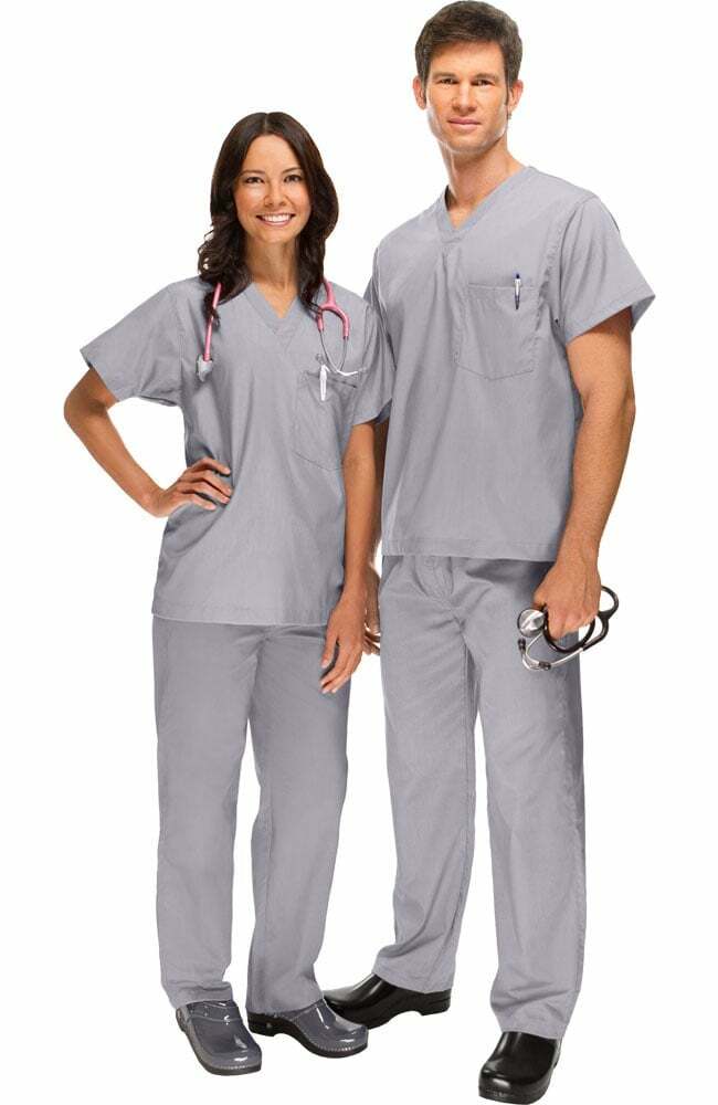 Allheart Basics Scrub Set Top and Pants Grey - New