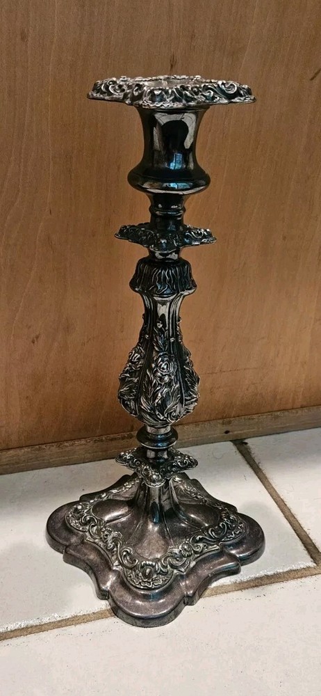Vintage Barker Ellis England Silverplate Candlestick