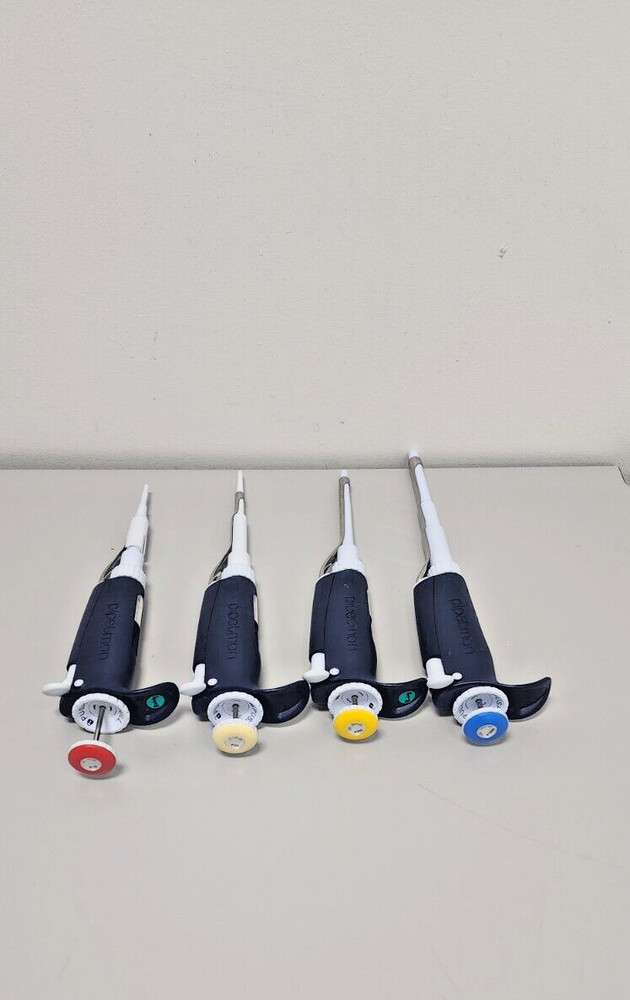 Set of Four Gilson Variable Single Channel Pipetman