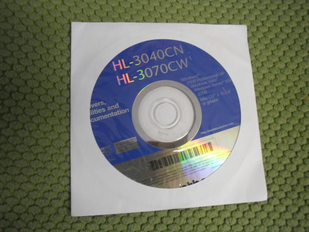 Genuine Brother HL-3040CN HL-3070CW Printer CD Software Drivers Utilities
