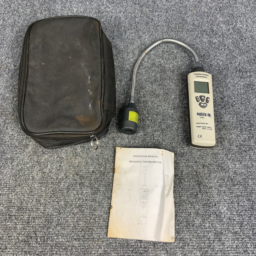Matco Tools IT30 Flexible Infrared IR Thermometer W/ Manual & Case WORKS