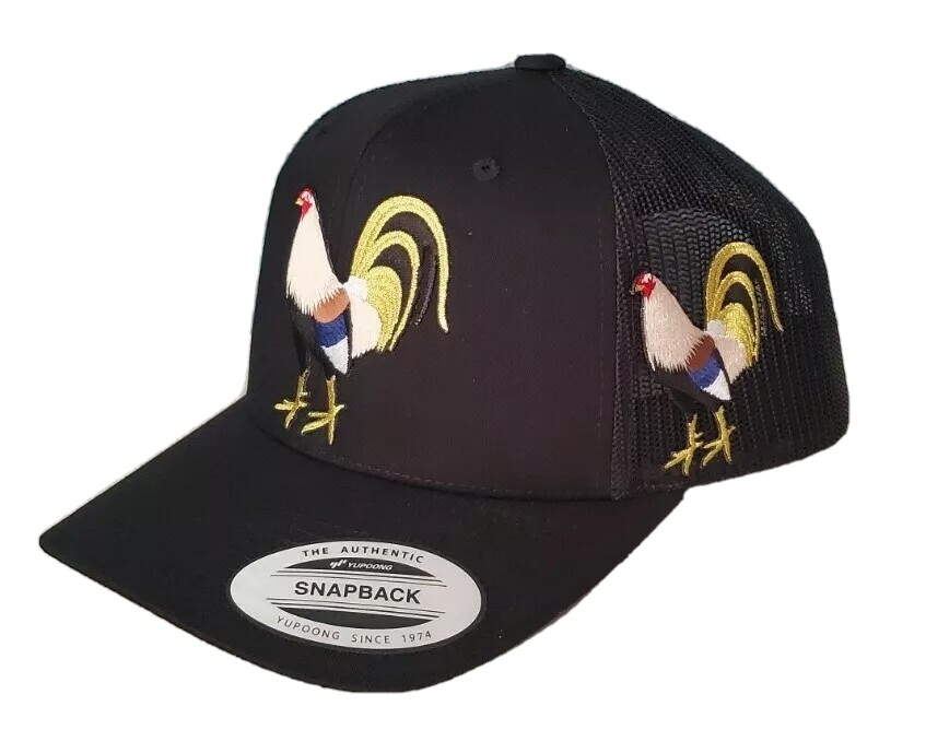 EL GALLO GIRO HAT MESH TRUCKER BLACK  SNAP BACK ADJUSTABLE  NEW