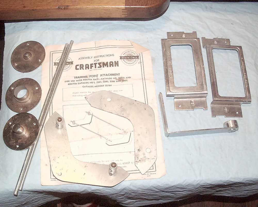 🚨 CRAFTSMAN 🚨 Router Trammel Point Attachment + Butt Hinge Templates