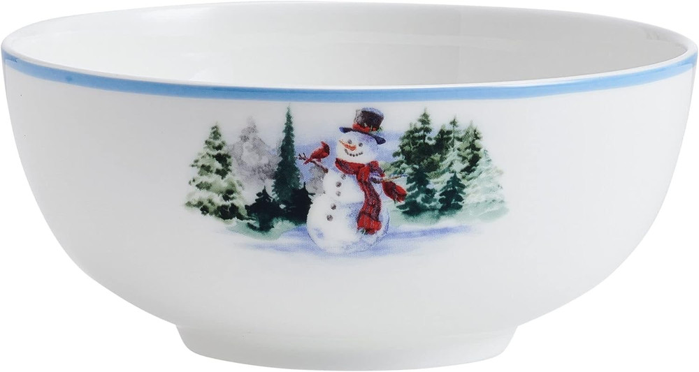 Snowman Forest Chip Resistant 12 Piece Dinnerware Set, Service for 4