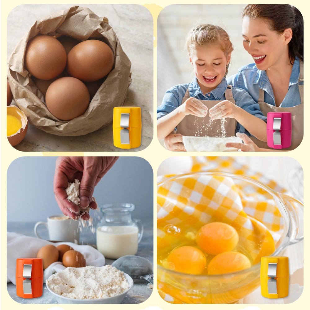 Egg Cracker, 6PCS Shell Opener for Raw Eggs, pink, yellow, orange