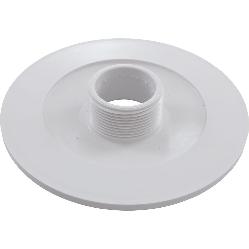 Wall Fitting, 6" dia, 1-7/8"hs, 1-1/2"mpt Extended, White