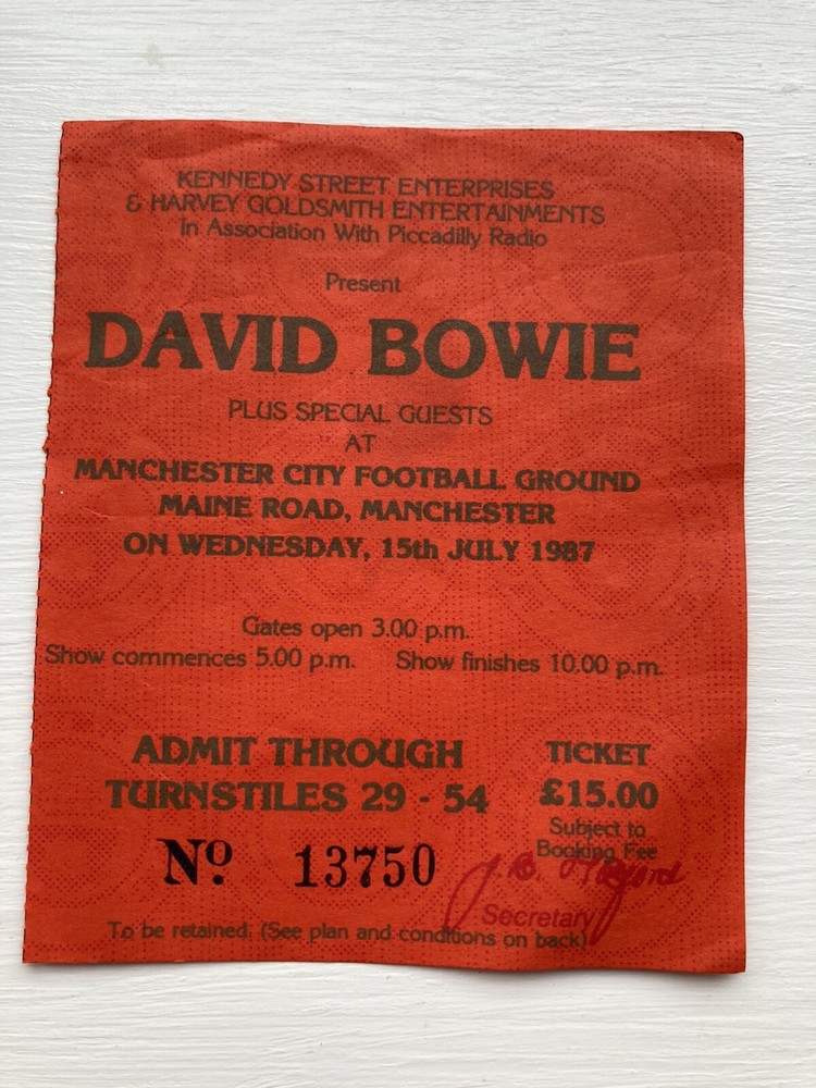 David Bowie ticket