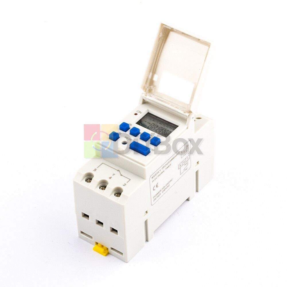 Digital LCD DIN Programmable Weekly Rail Timer 12V/24V/220V Time Relay Switch