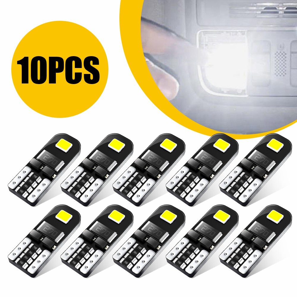 10 Xenon White 168 W5W LED License Plate Light Bulb for Toyota Corolla 1998-2022