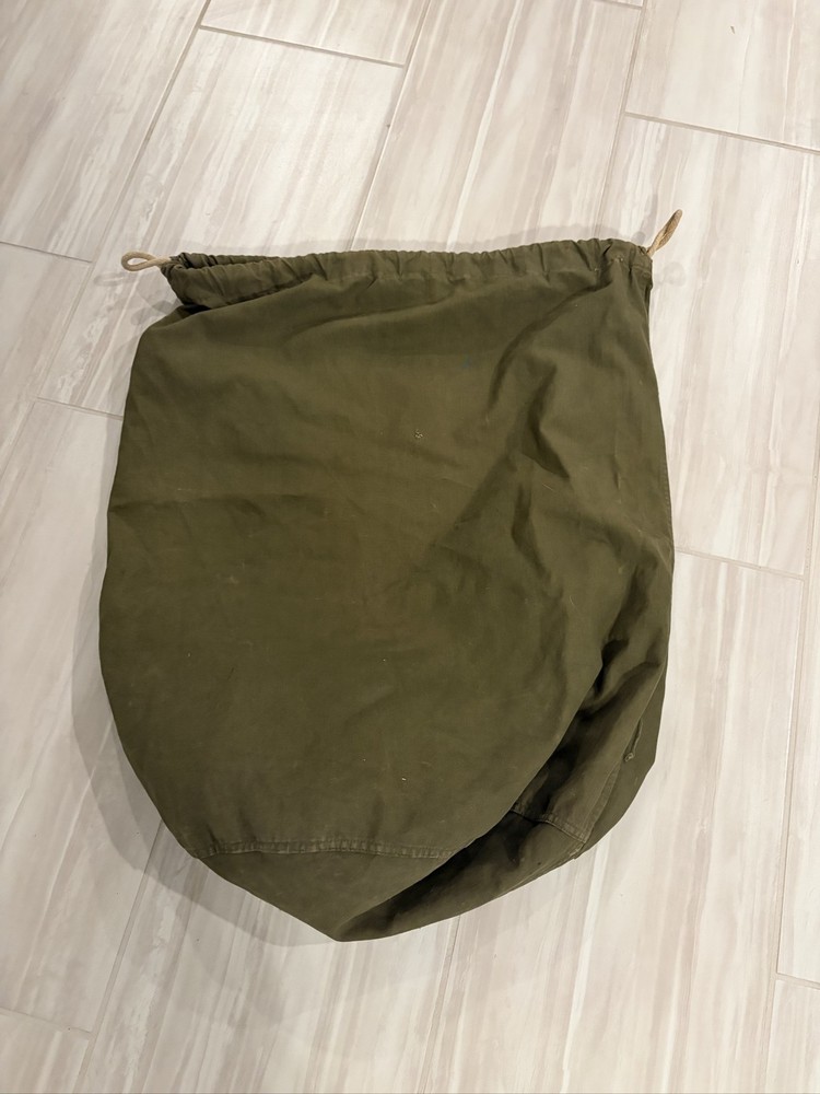 US Army OD Green Barracks Bag Drawstring Duffel Canvas