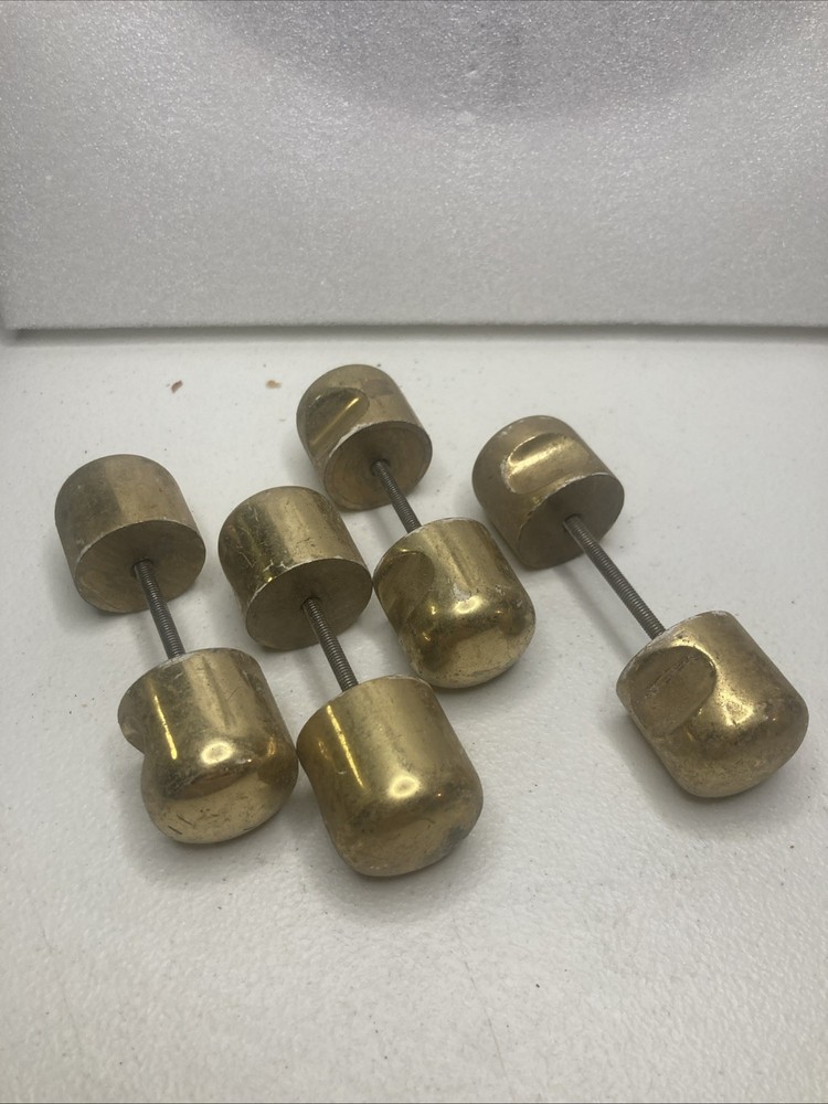 Double Sided Solid Brass Drawer Pulls. Lot Of (4). Heavy. I