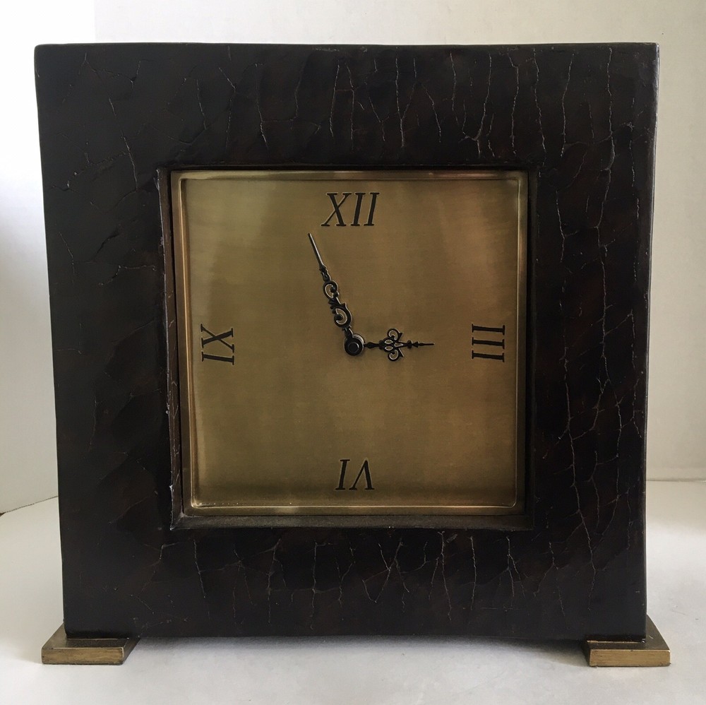 Uttermost 06704 Jamil Collection 15" x 15" Table or Mantle Clock