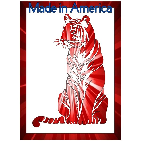 7"x10" Clear Plastic Stencil - Tiger (SAA96)