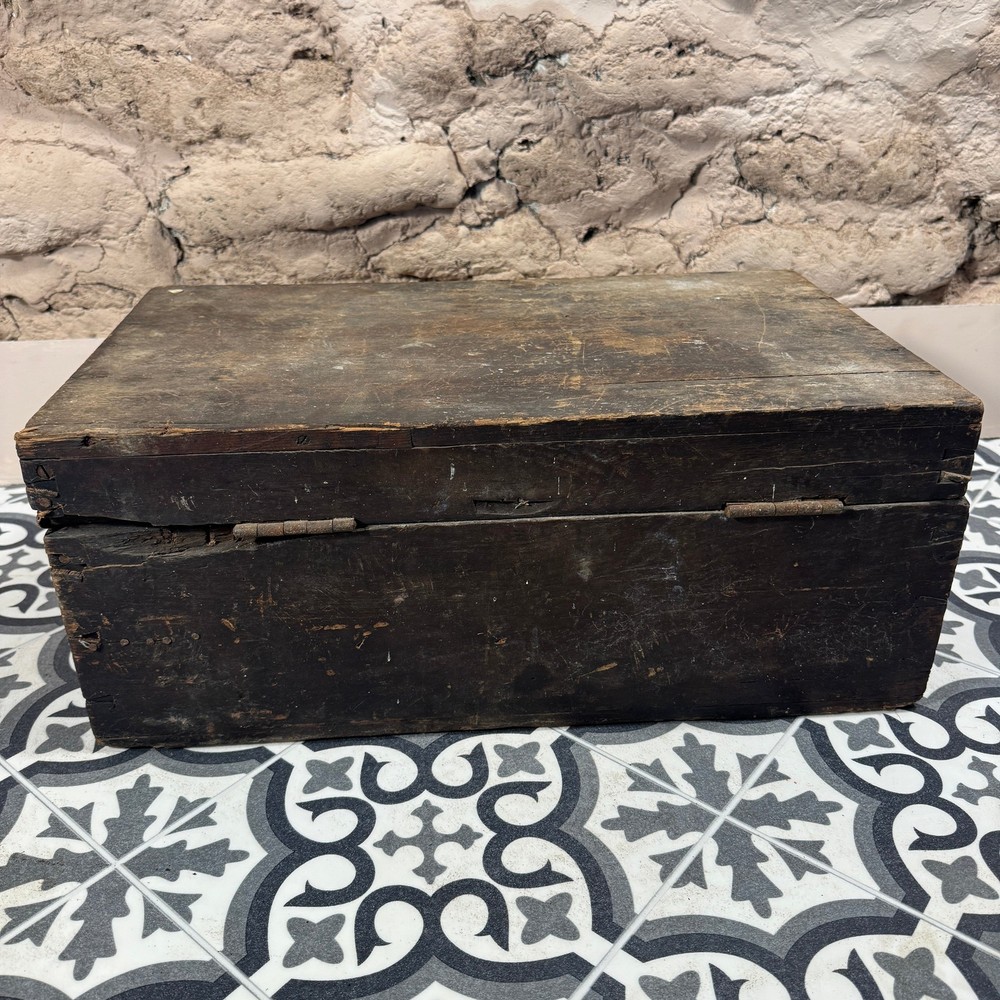 Vintage Workman Tool Chest Pine 1940's Original Iron Hardware