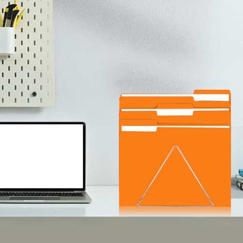 File Folder, 100 Pack 1/3 Cut Tab File Folders Letter Size, Folders Orange