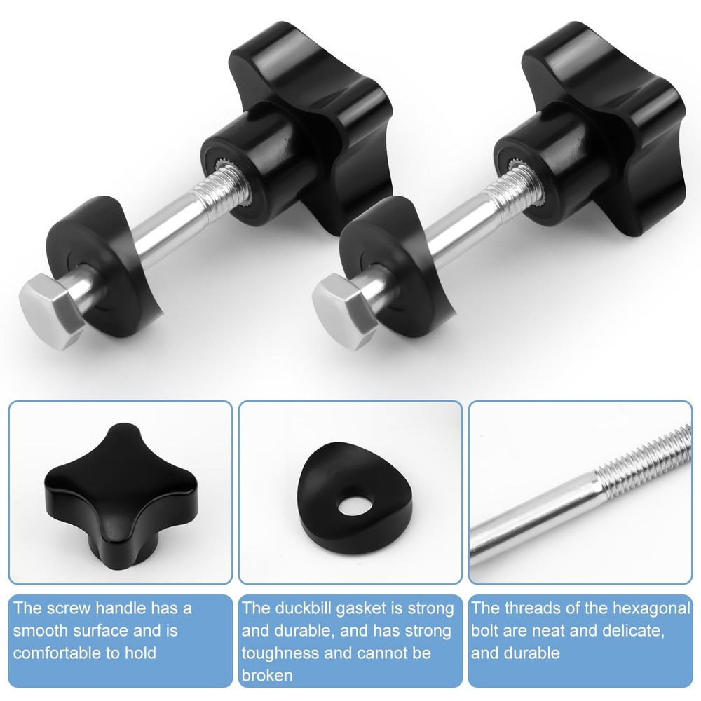 2 Sets Rollator Walker Replacement Arm Adjustment Knobs, Comfortable Universa...