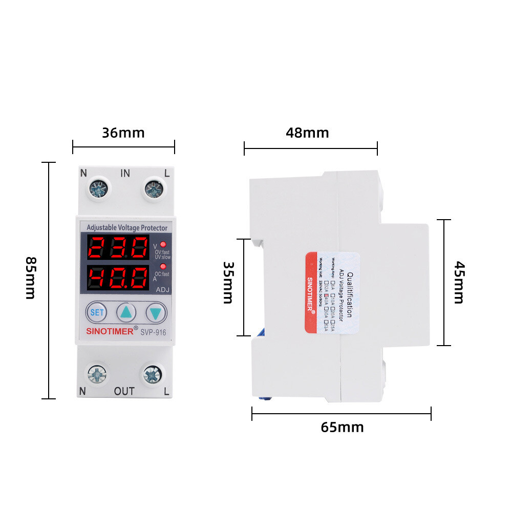 Multifunctional Adjustable Voltage Limit Current Protector Self-resetting Q1E3
