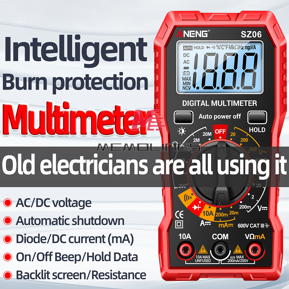 ANENG LCD Digital Multimeter Voltmeter 2000 Count  AC/DC Ammeter Voltmeter Meter