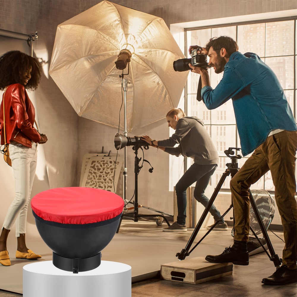 2pcs 6.3" x 6.3" Soft Mini Flash Bounce Diffuser Cap, for Flashlight, Red