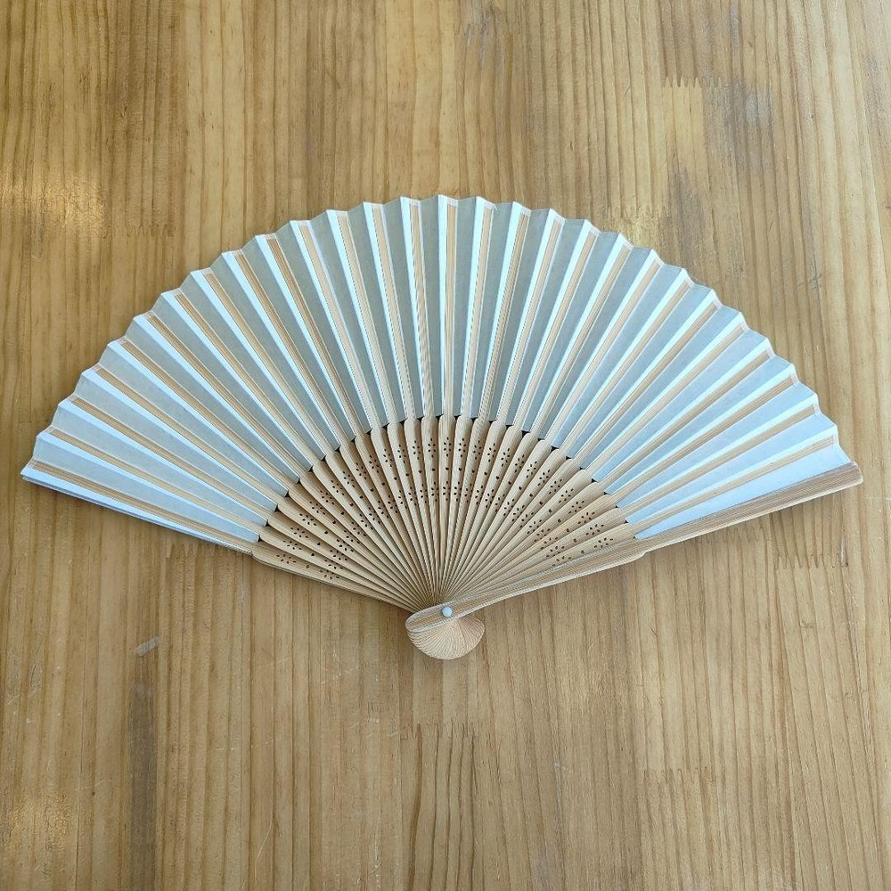Folding Sensu Fan navy blue