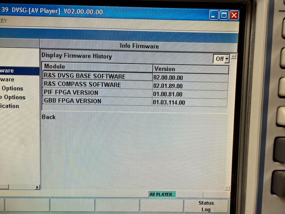 Rohde & Schwarz DVSG Digital Video Signal Generator + B30 HD/SD Decoder