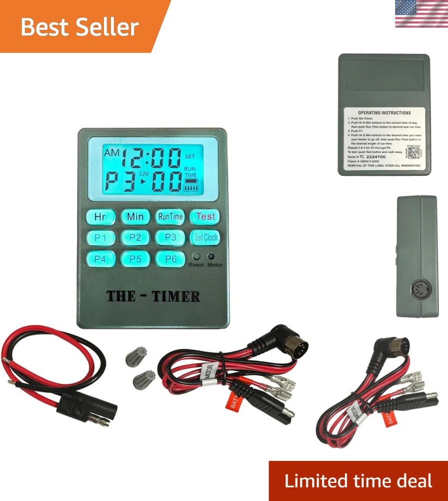 Advanced Timer for Wildlife Feeders – Backlit LCD, 5- , Easy Setup