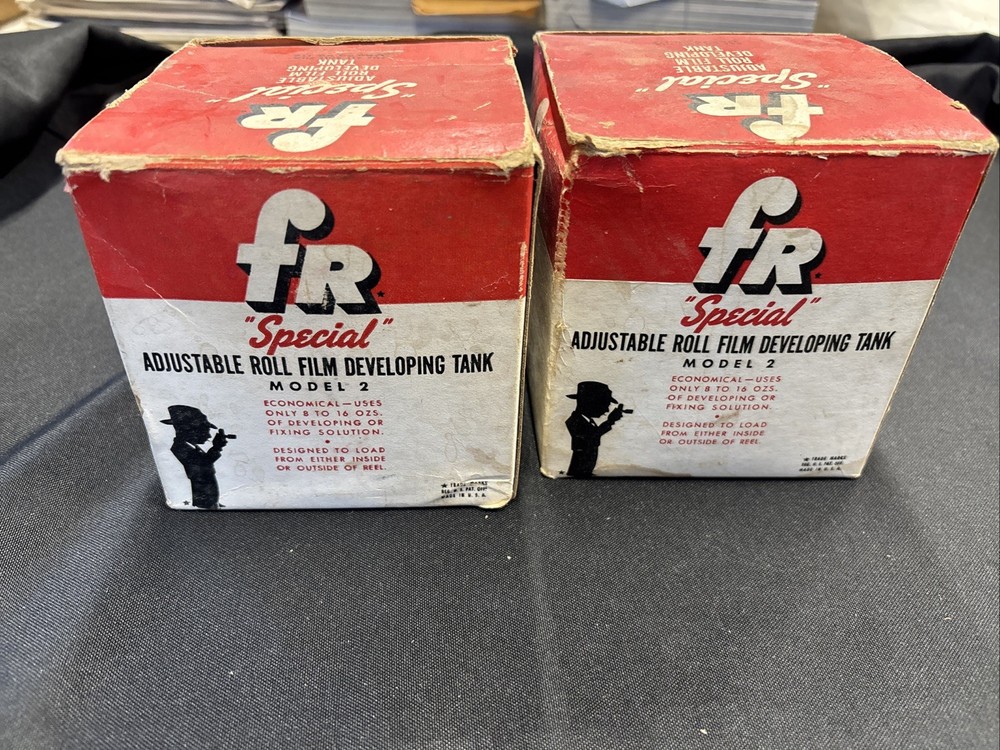 FR Special Adjustable Roll Film Developing Tank Model 2 Lot Of TWO