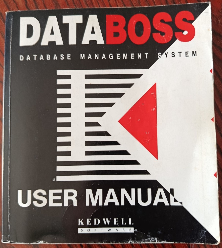 DATABOSS TURBO PASCAL DBMS APPLICATION GENERATOR - DOS - 1991 - VINTAGE