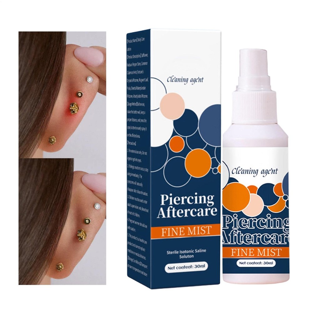 Piercing Aftercare Spray 30ml Fine Mist Saline Solution For Piercing