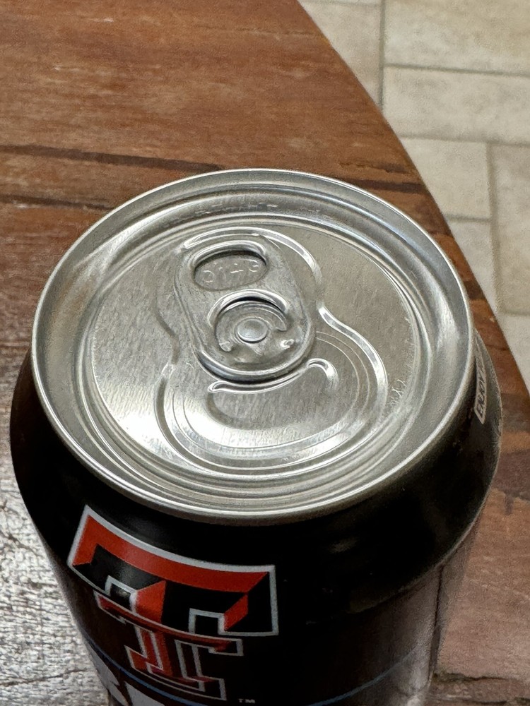Texas Tech Bud Light - limited edition empty Beer Can - Bottom Opened - Guns Up!