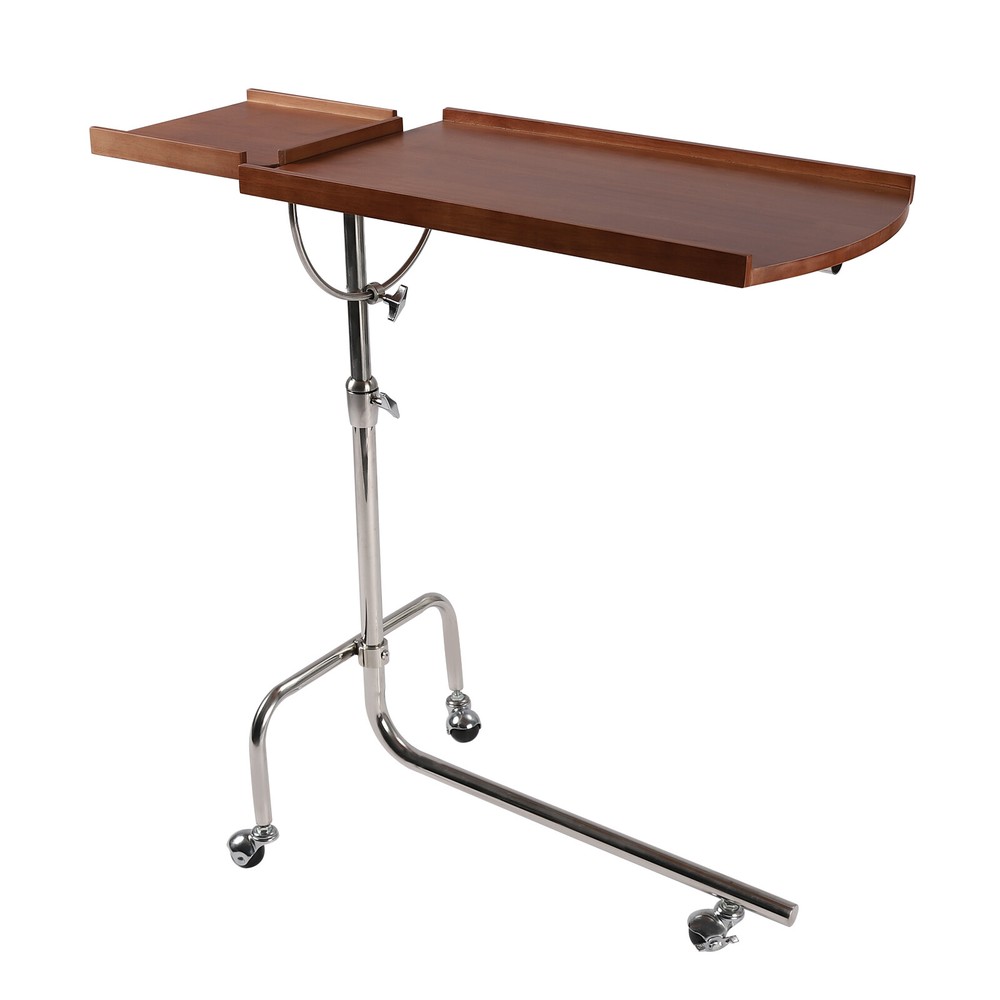 Angle Height Adjustable Rolling Laptop Desk Sofa Bed Tray Notebook Table Stand