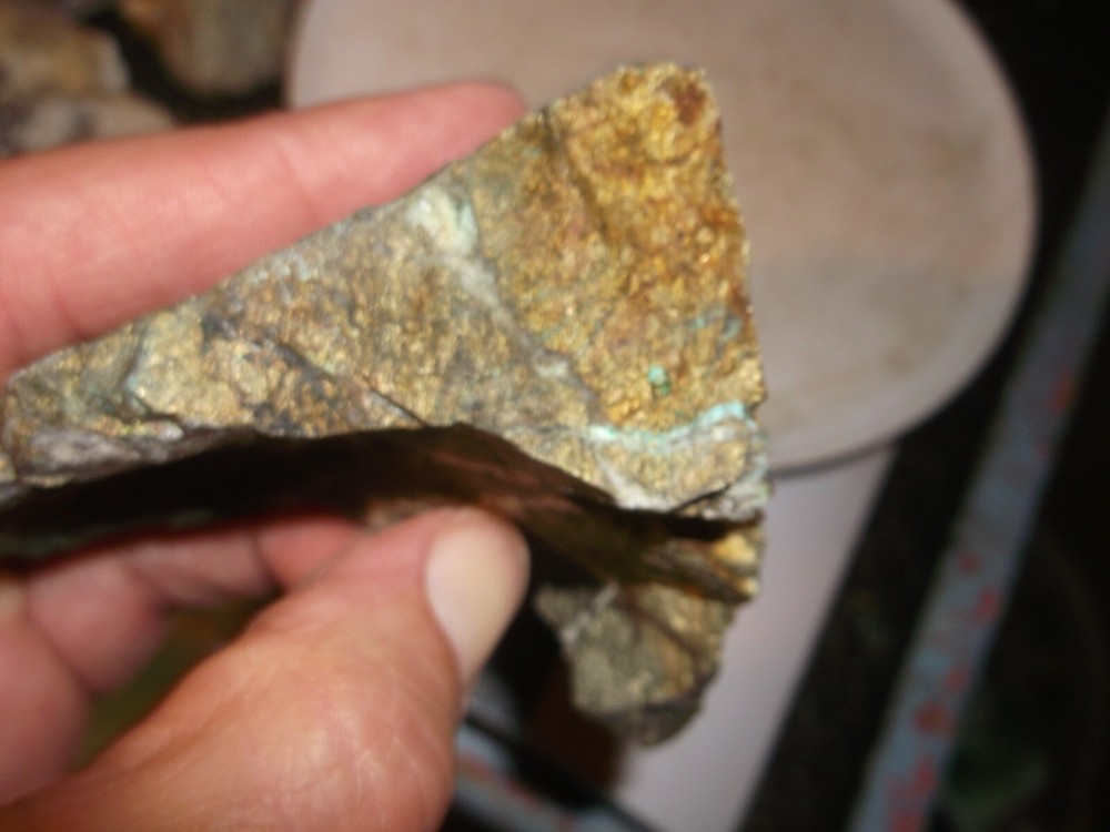 Gold, silver, copper, 324 grams samples ,ore high grade .