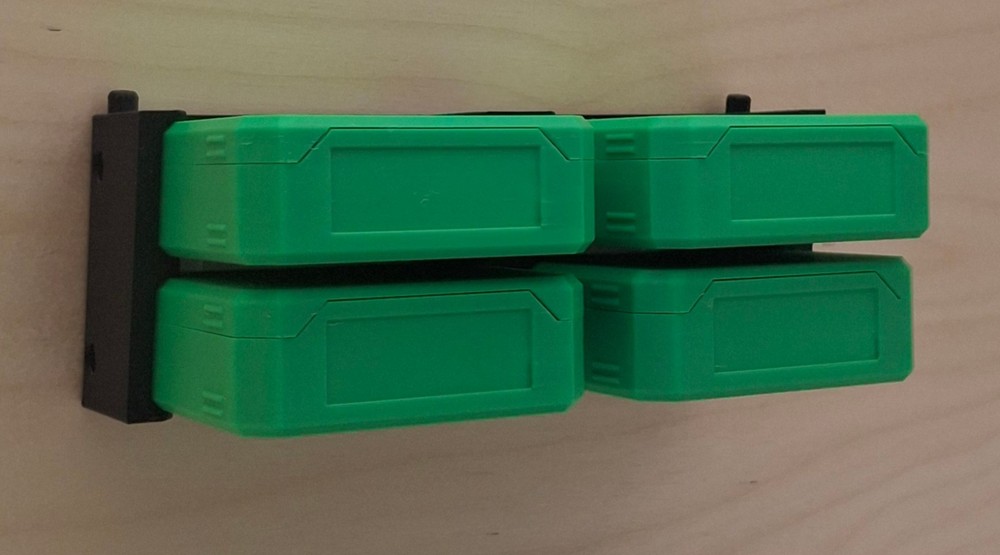 Wall Mount Hardware Organizer w/ Storage Boxes | 3D Printed Parts Bin | Modular