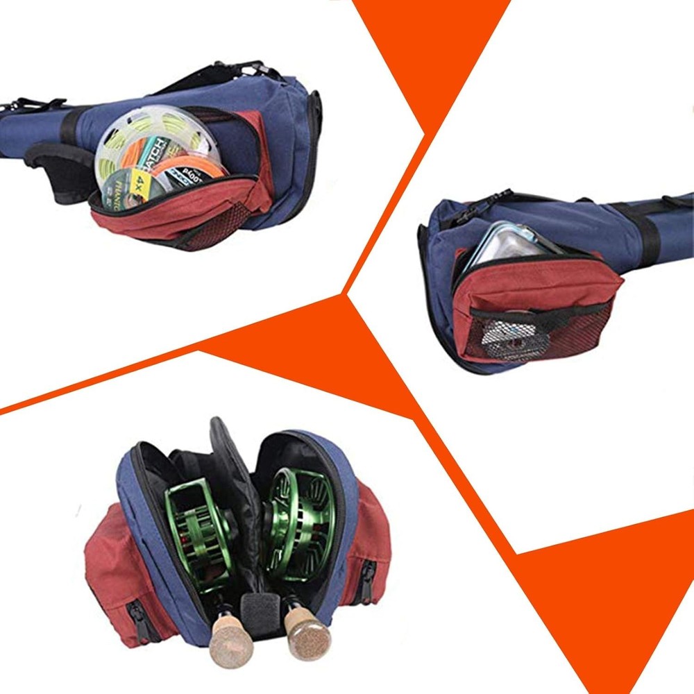 Durable Dual Fly Rod Case with Adjustable Shoulder Strap - Ultimate Protection