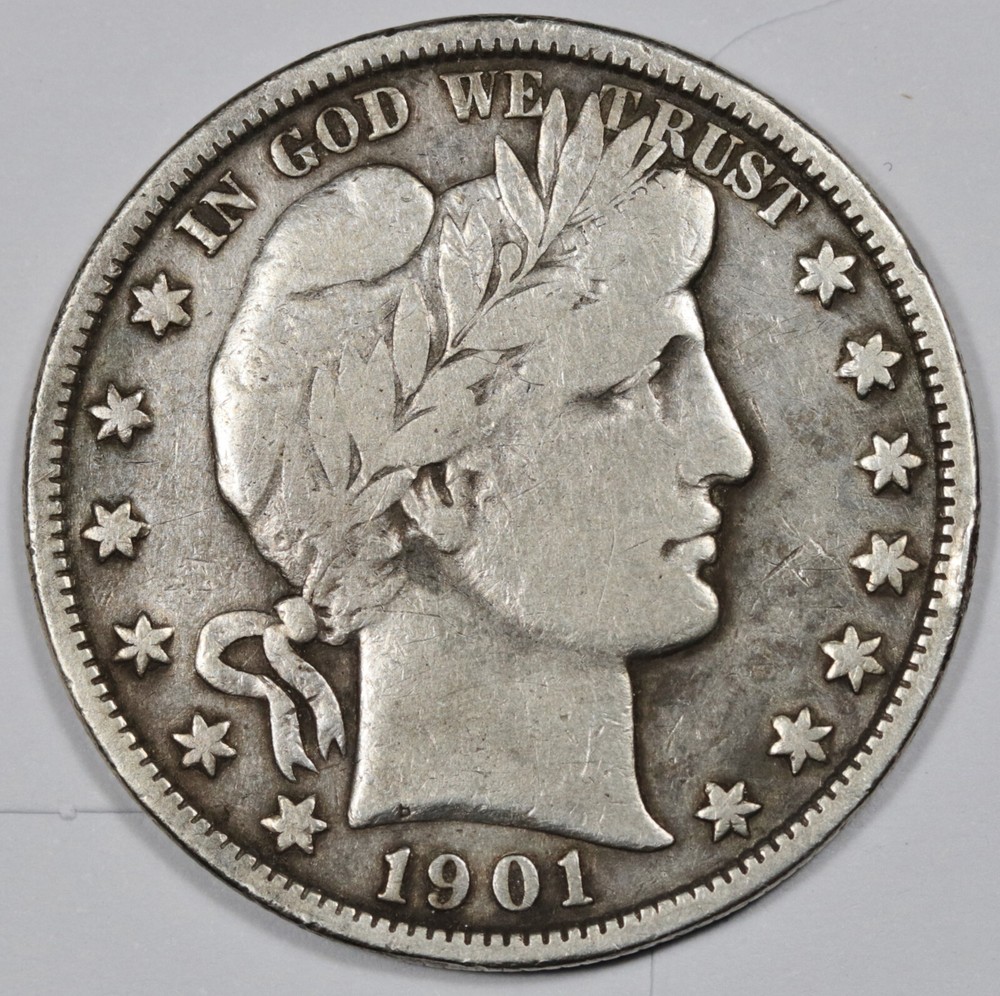 1901 Barber Half.   Fine.  204979