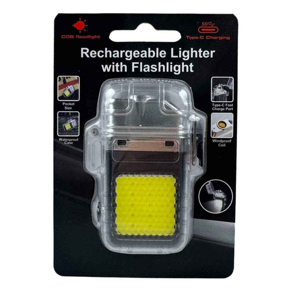 Electric USB C Rechargeable Lighter Windproof Dual Arc Waterproof Lighter
