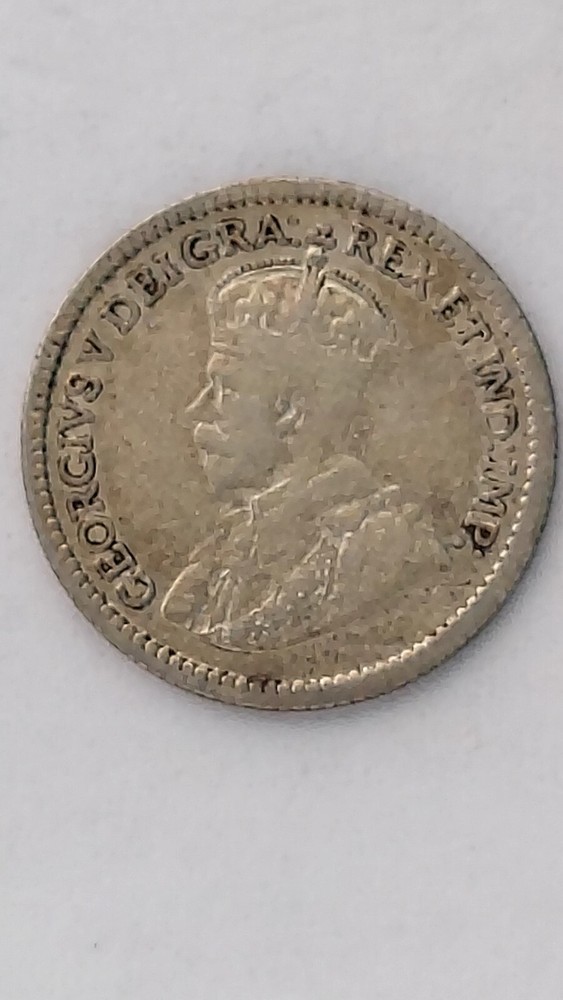 1912 Canada 5 Cent Silver, George V, .925 Silver (#5)
