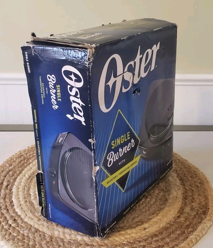 Oster Single Burner Hot Plate With Adjustable Temp Control 900w New
