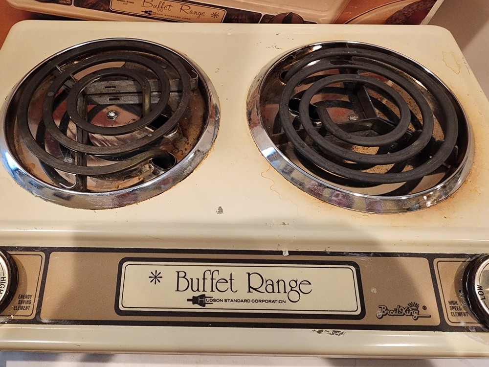 Vintage Broil King BR-7 Tabletop Buffet Range W/ Box Hot Plate Testing Working