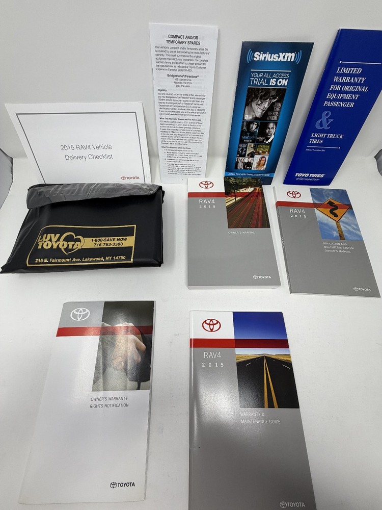 2015 Toyota RAV4 Owners Manual OEM Complete Set