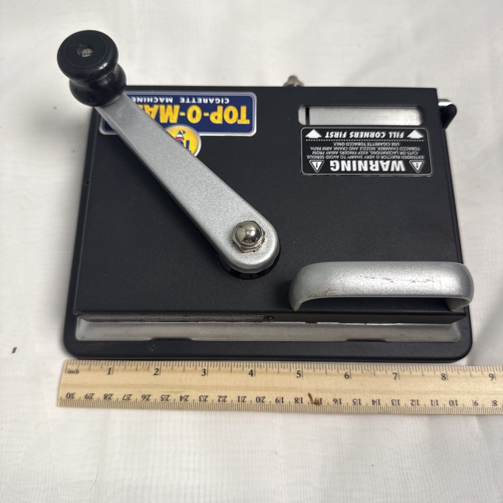 Top-O-Matic Cigarette Rolling Machine - Torn Box w/instructions - Pre-owned