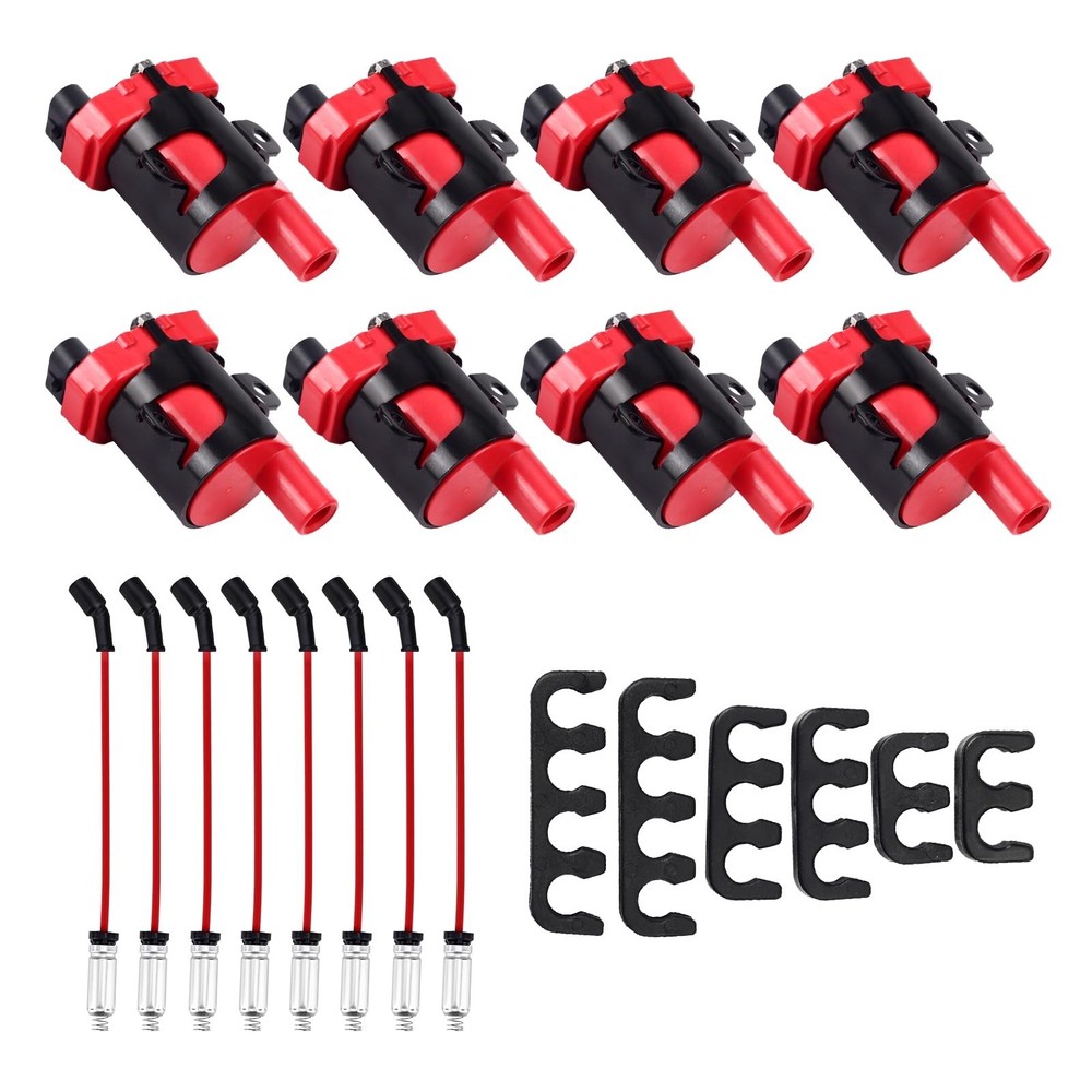 High Performance Ignition Coil Pack and Spark Plug Wire Set for Chevy Avalanc...