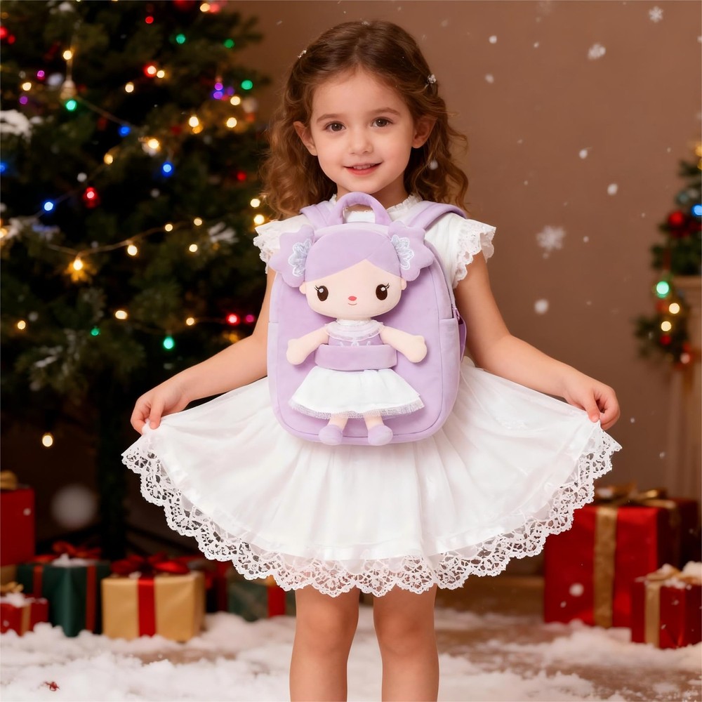 Backpack Backpack with Candy Purple Doll 9"