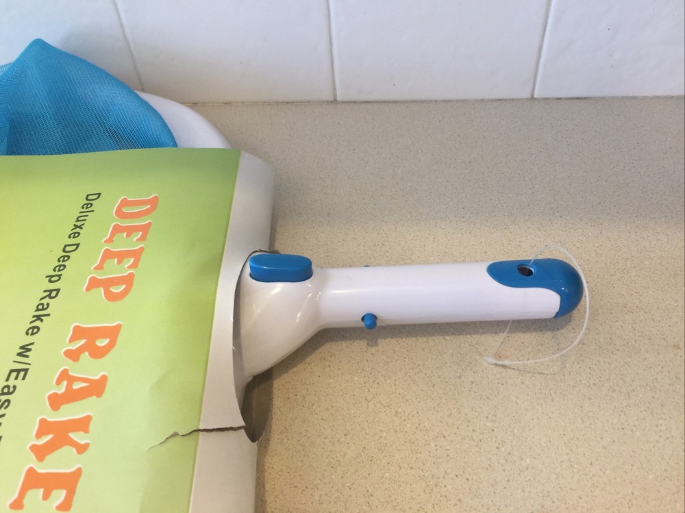 Deluxe Swimming Pool Deep Rake Heavy Duty with Easy Button Release