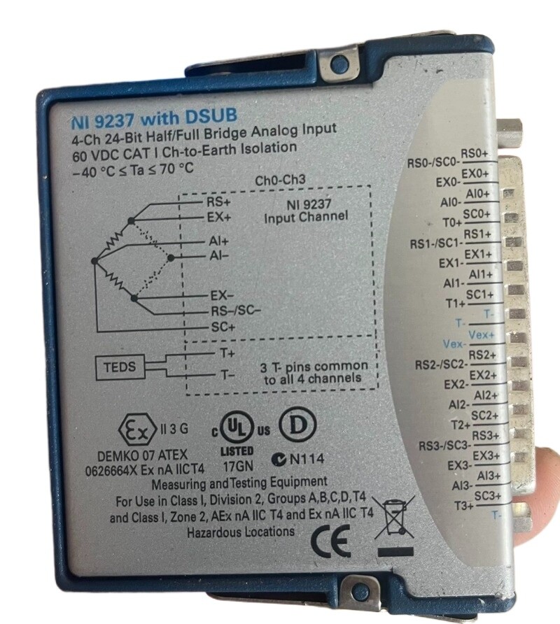 National Instruments NI 9237 cDAQ Strain / Bridge Input Module, D-Sub