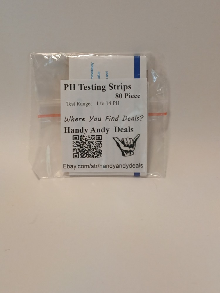 PH Test Strips for Water, Wet Soil, Urine, Pool & Cosmetics PH Testing. 80 Pack
