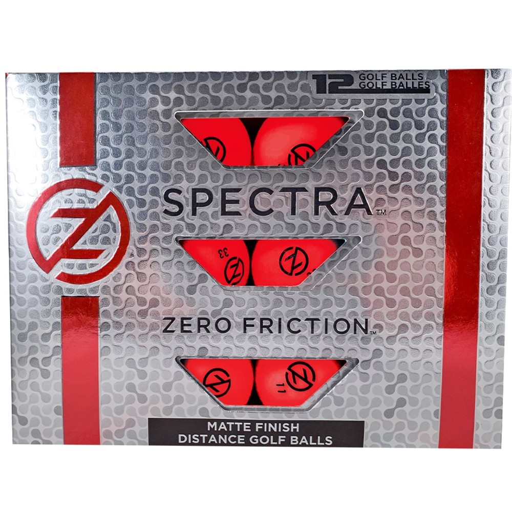 Zero Friction Spectra Golf Balls Neon Red
