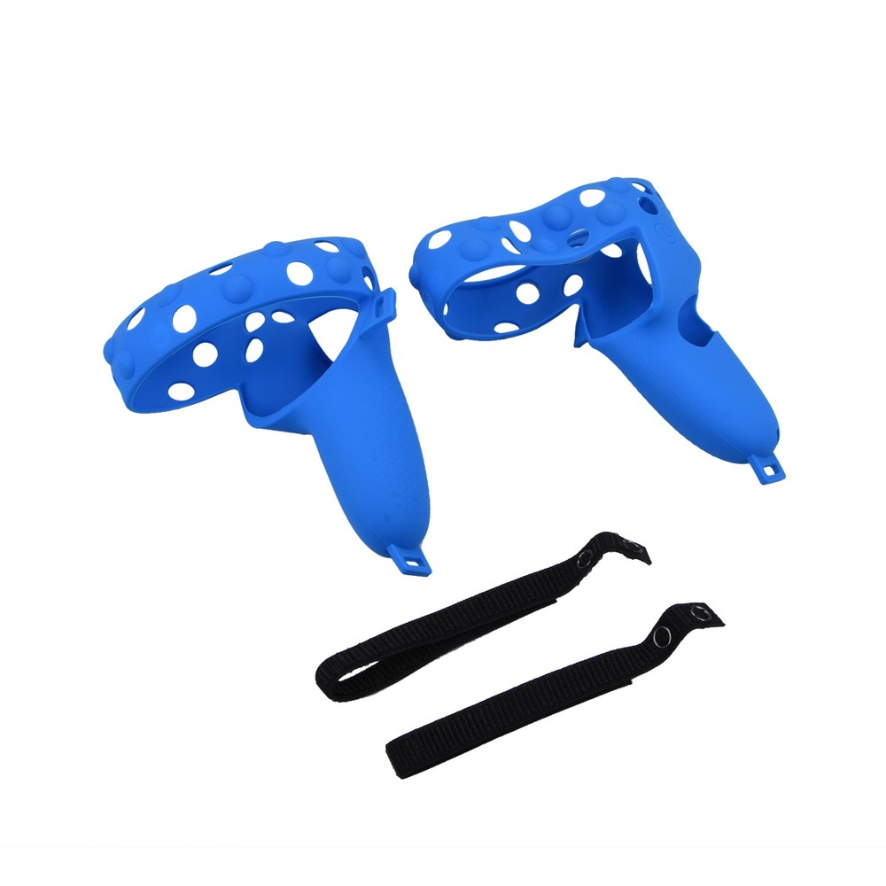 2Pcs Handle Grip Cover Silicone+Nylon Strap For Oculus Quest 2 VR Controller s