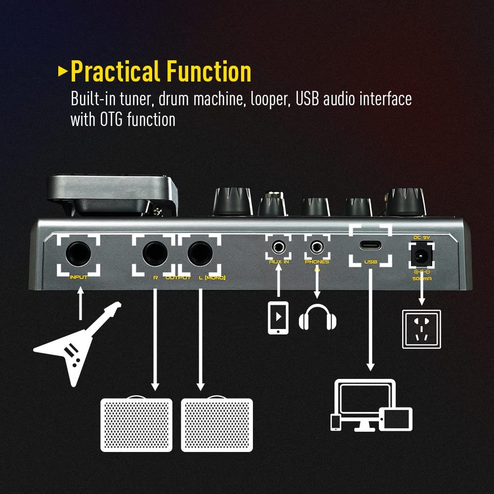 Matribox - Guitar Multi Effects Processor with Expression Pedal, With 130 Bui...