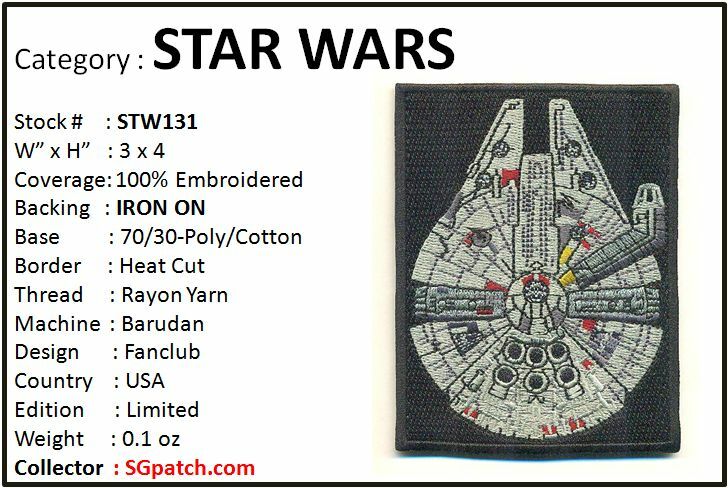STAR WARS MILLENIUM FALCON UNIFORM PATCH - STW131